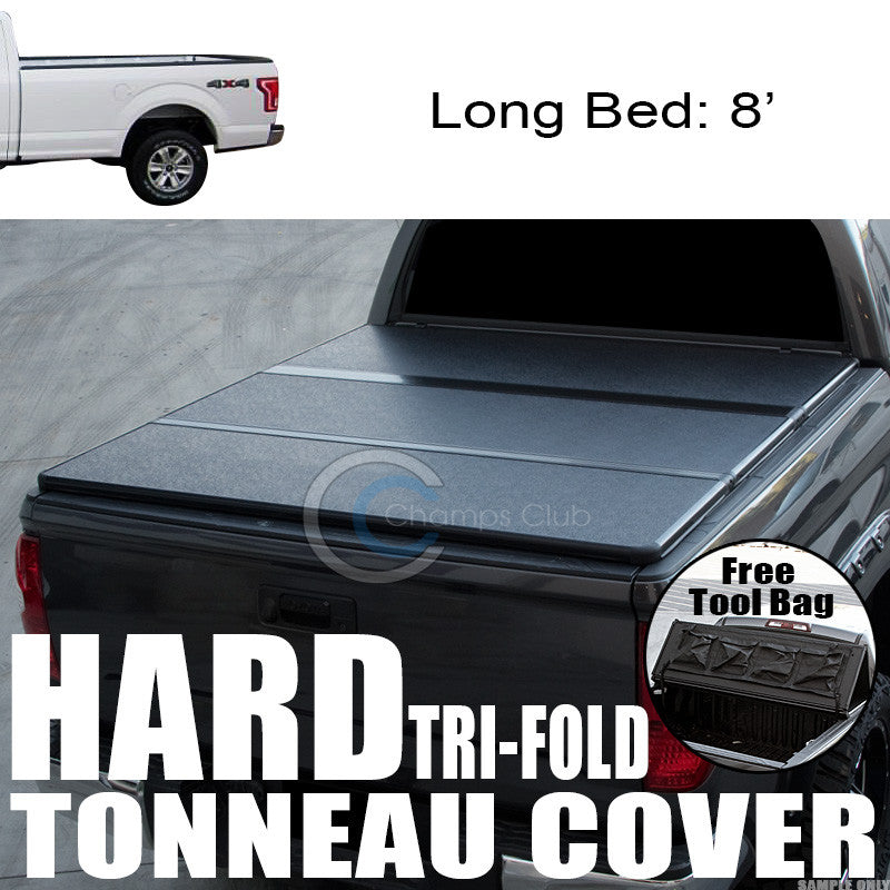 Tri Fold Solid Tonneau Cover Tool Bag 15 17 Ford F150 Regular Super 8 Jlconcepts