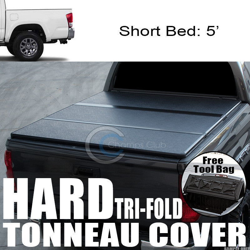 Tri Fold Solid Tonneau Cover Tool Bag 16 17 Tacoma Access Double Cab 5 Jlconcepts