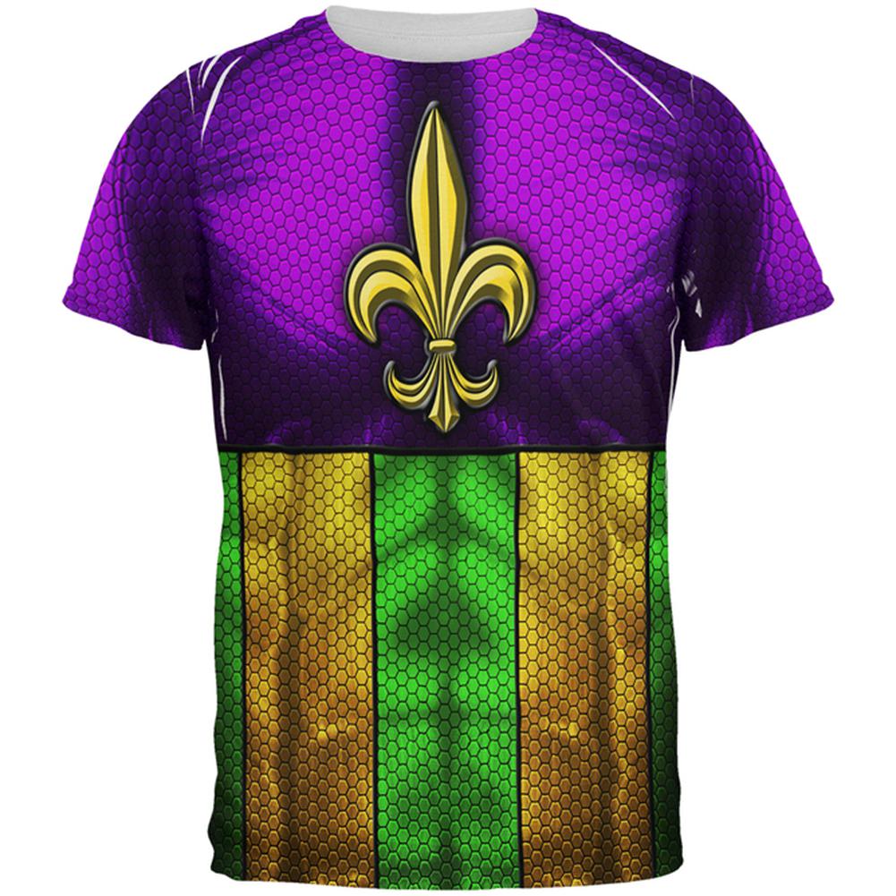 Mardi Gras Drinking Champion Superhero Costume All Over Mens T Shirt ...