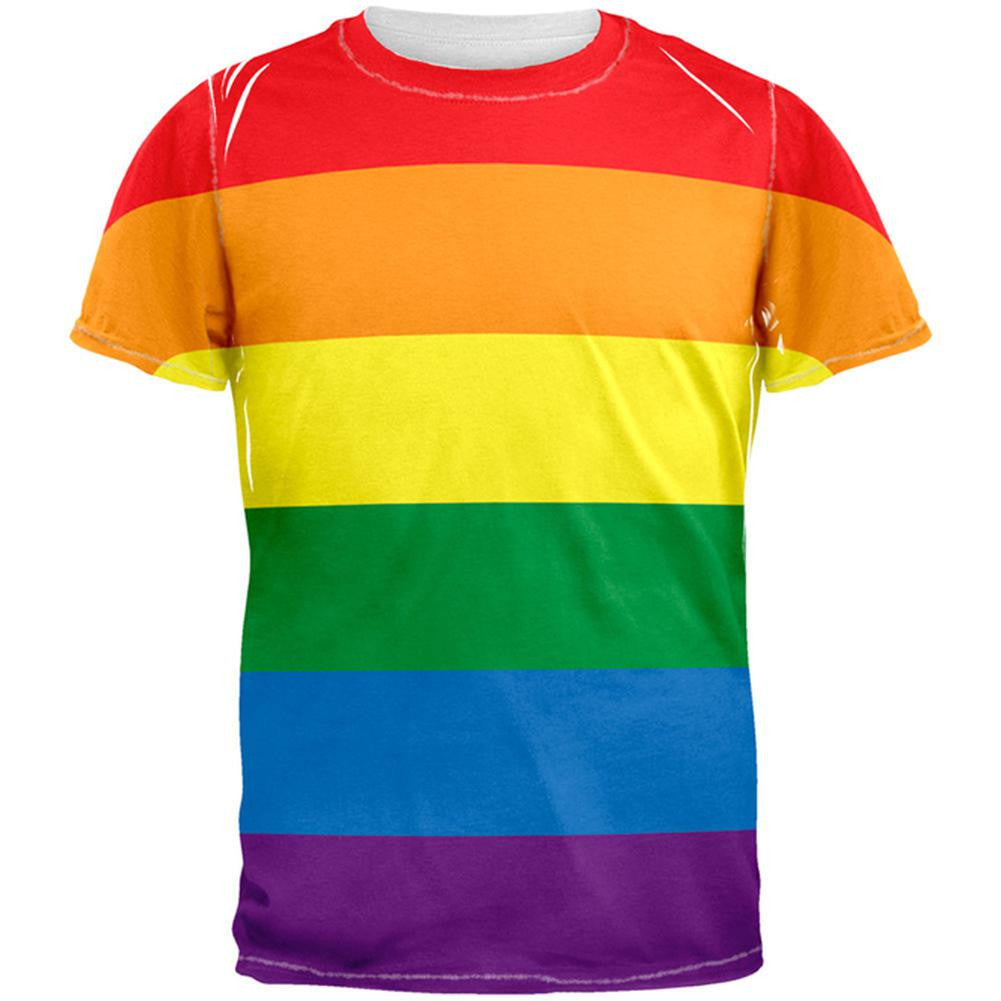 Rainbow Gay Pride All Over Adult T Shirt OldGlory Com   104494f 