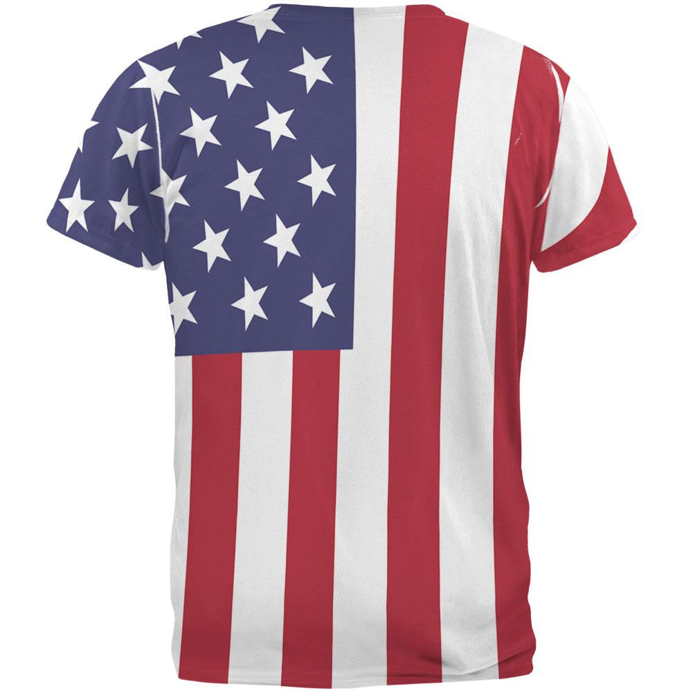 4th of July American Flag All Over Adult T-Shirt – Old Glory