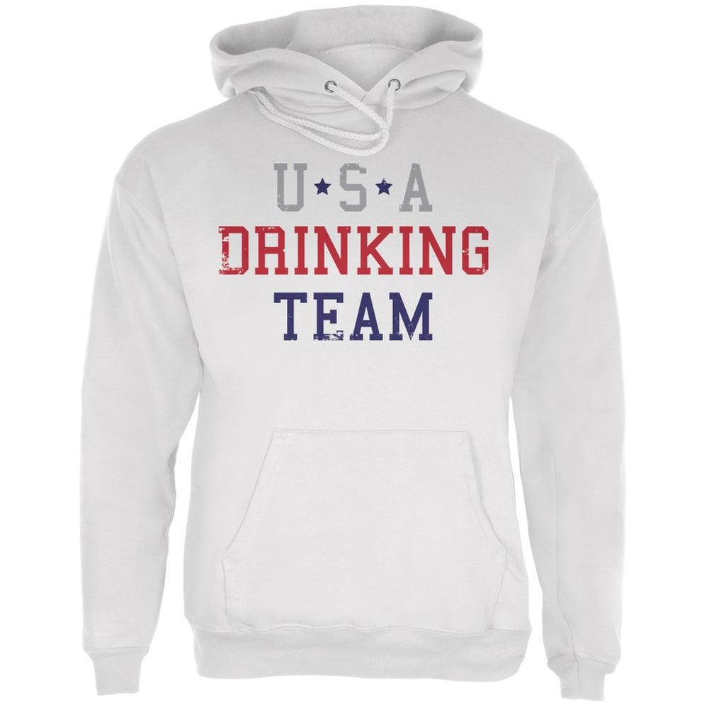4th of July USA Drinking Team White Adult Hoodie – Old Glory