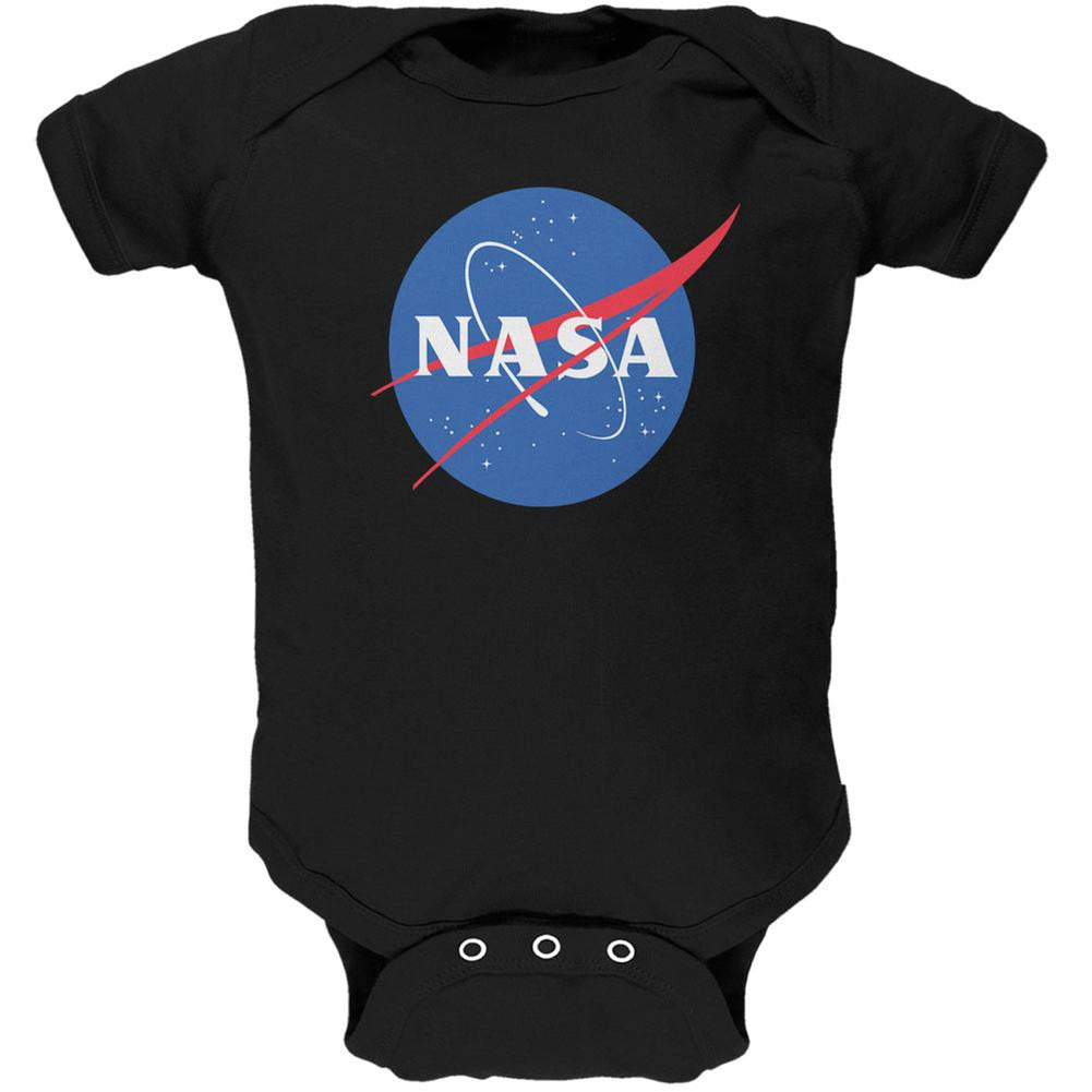 NASA Logo Black Soft Baby One Piece – Old Glory