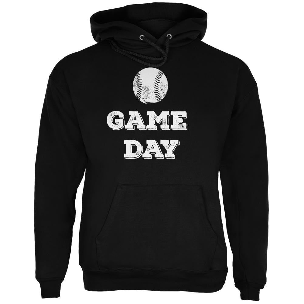 Game Day Baseball Black Adult Hoodie – Old Glory