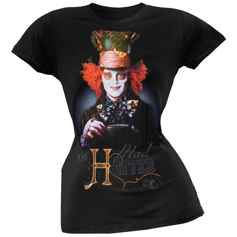 Alice In Wonderland - Mad Hatter Juniors T-Shirt – OldGlory.com