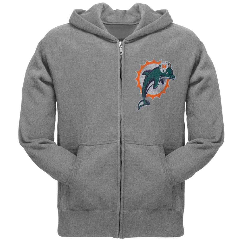 Miami Dolphins - Vintage Logo Overdye Zip Hoodie | Old Glory