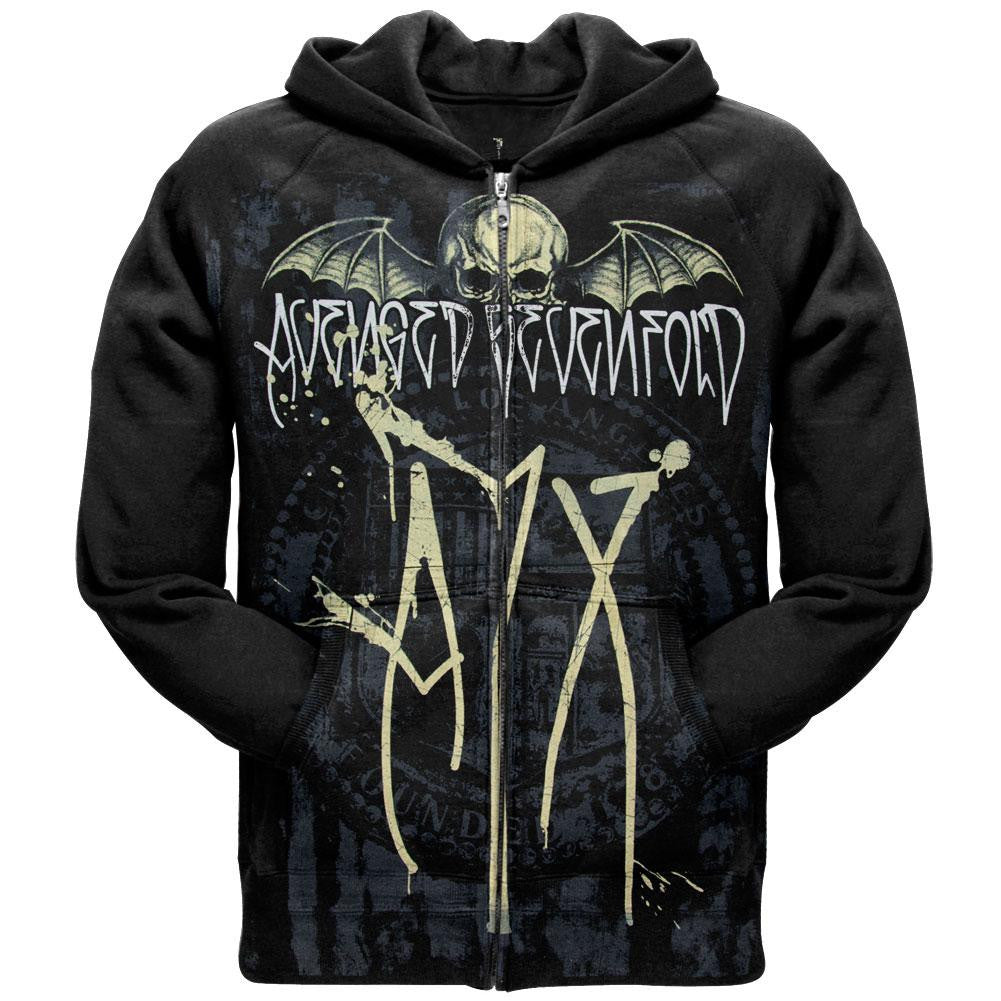 avenged sevenfold zip hoodie