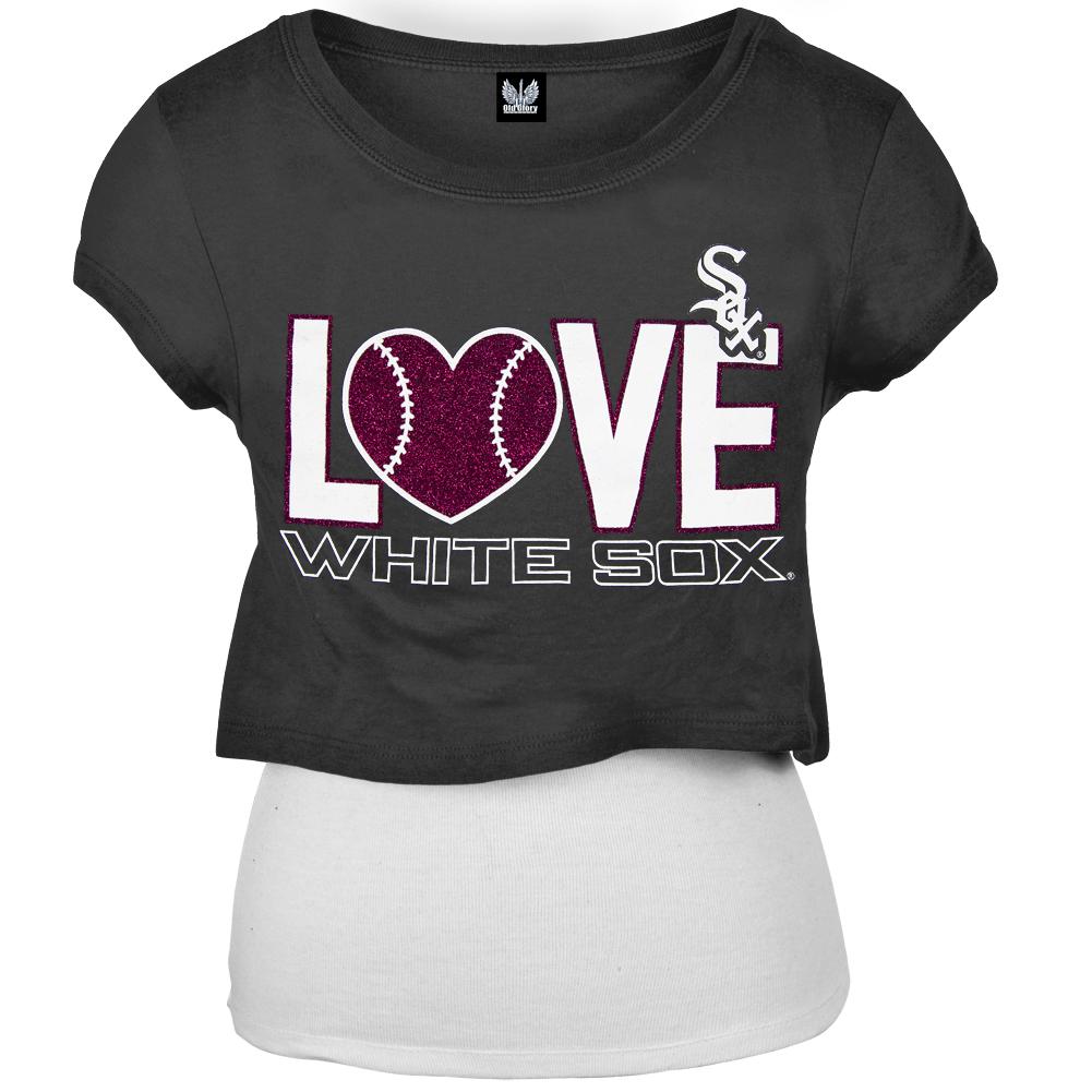 pink white sox shirt