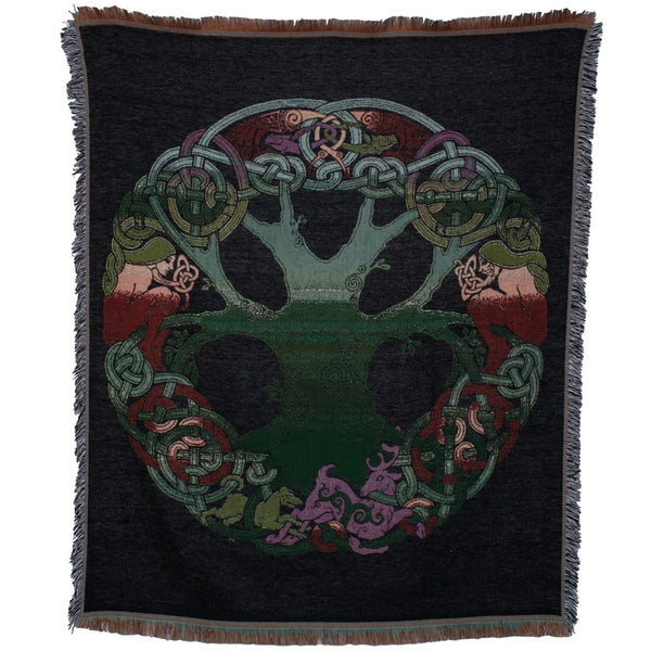 Rainbow Celtic Tree of Life Throw Blanket – OldGlory.com