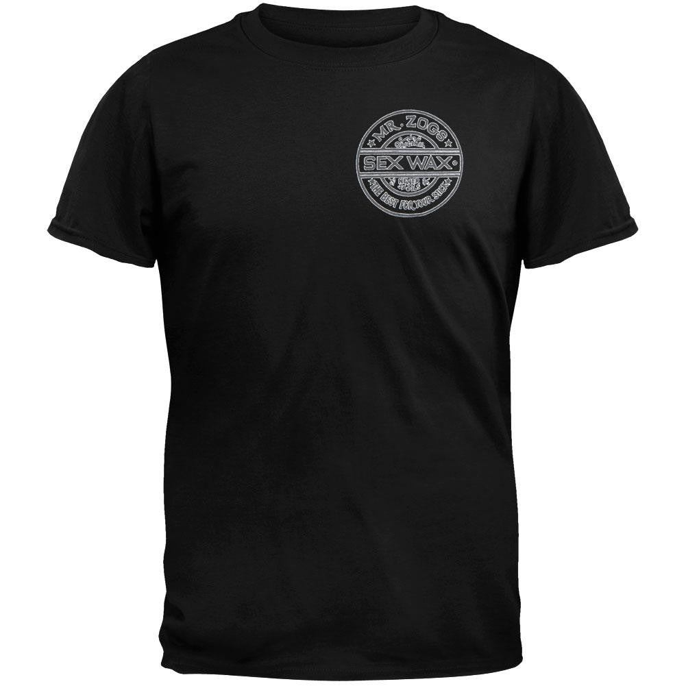 Mr. Zogs Sexwax - Pinstripe Logo Black T-Shirt – Old Glory