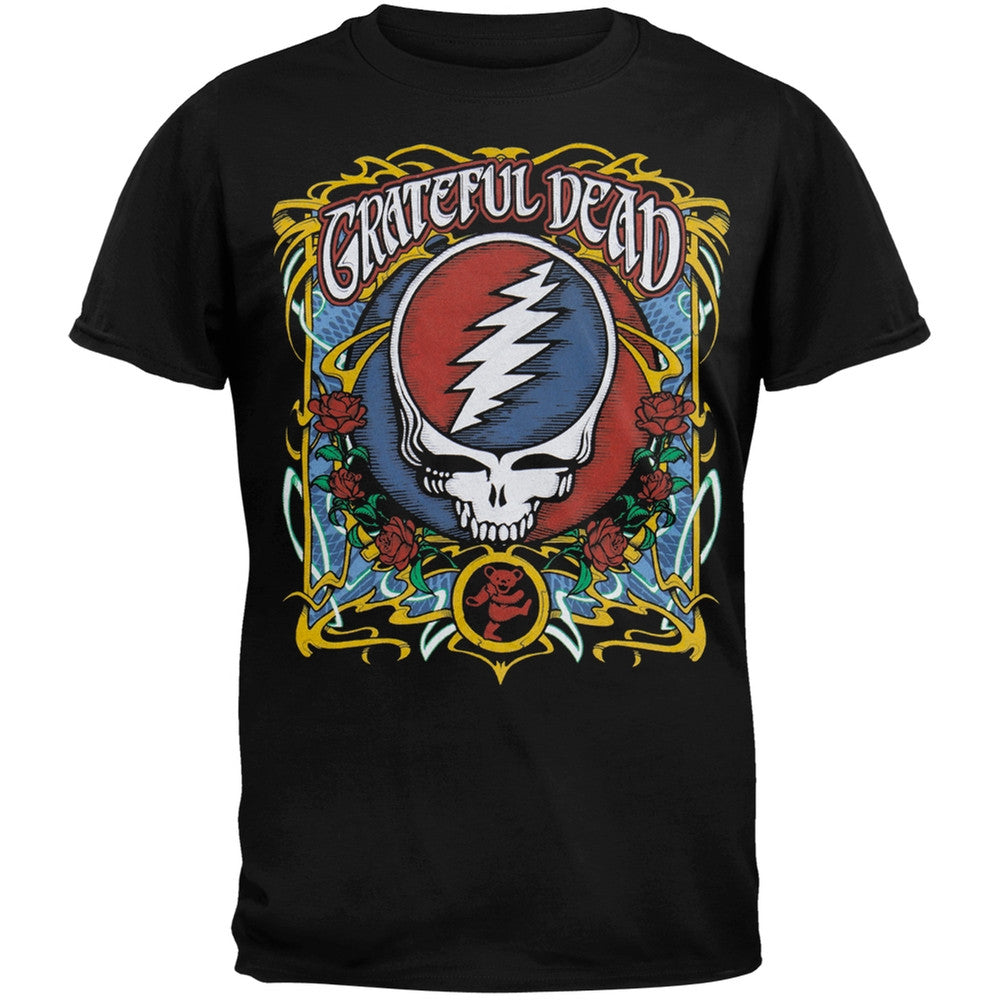 Grateful Dead - Steal Your Roses Black T-Shirt | Old Glory