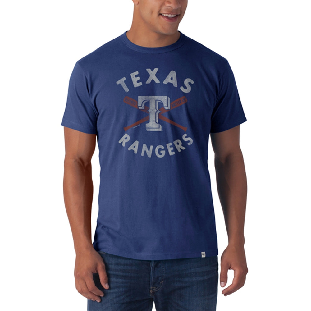 Texas Rangers - Crossed Bat Logo Flanker Premium T-Shirt – Old Glory
