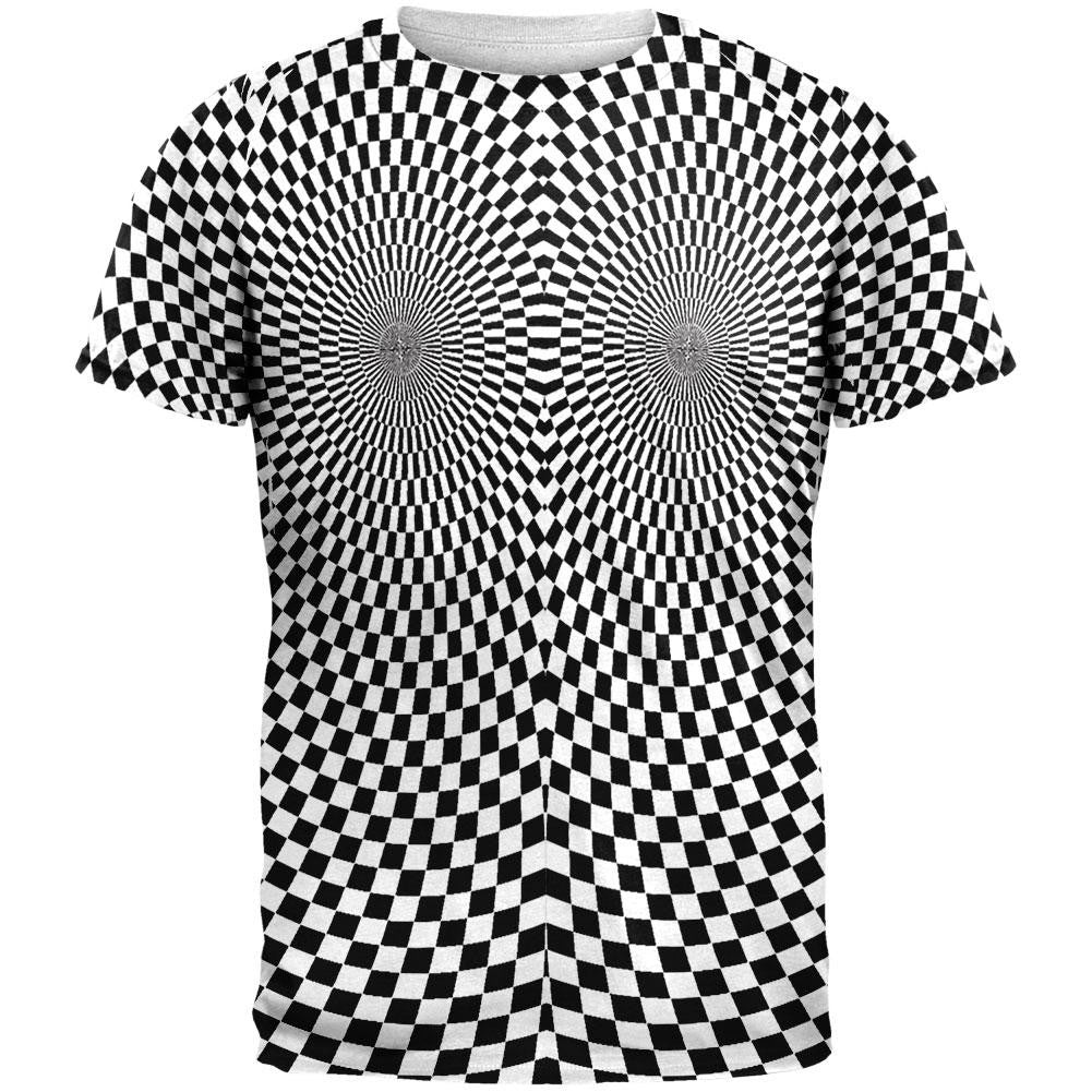 Hypnotic Breasts Women Funny All Over Adult T-Shirt – Old Glory