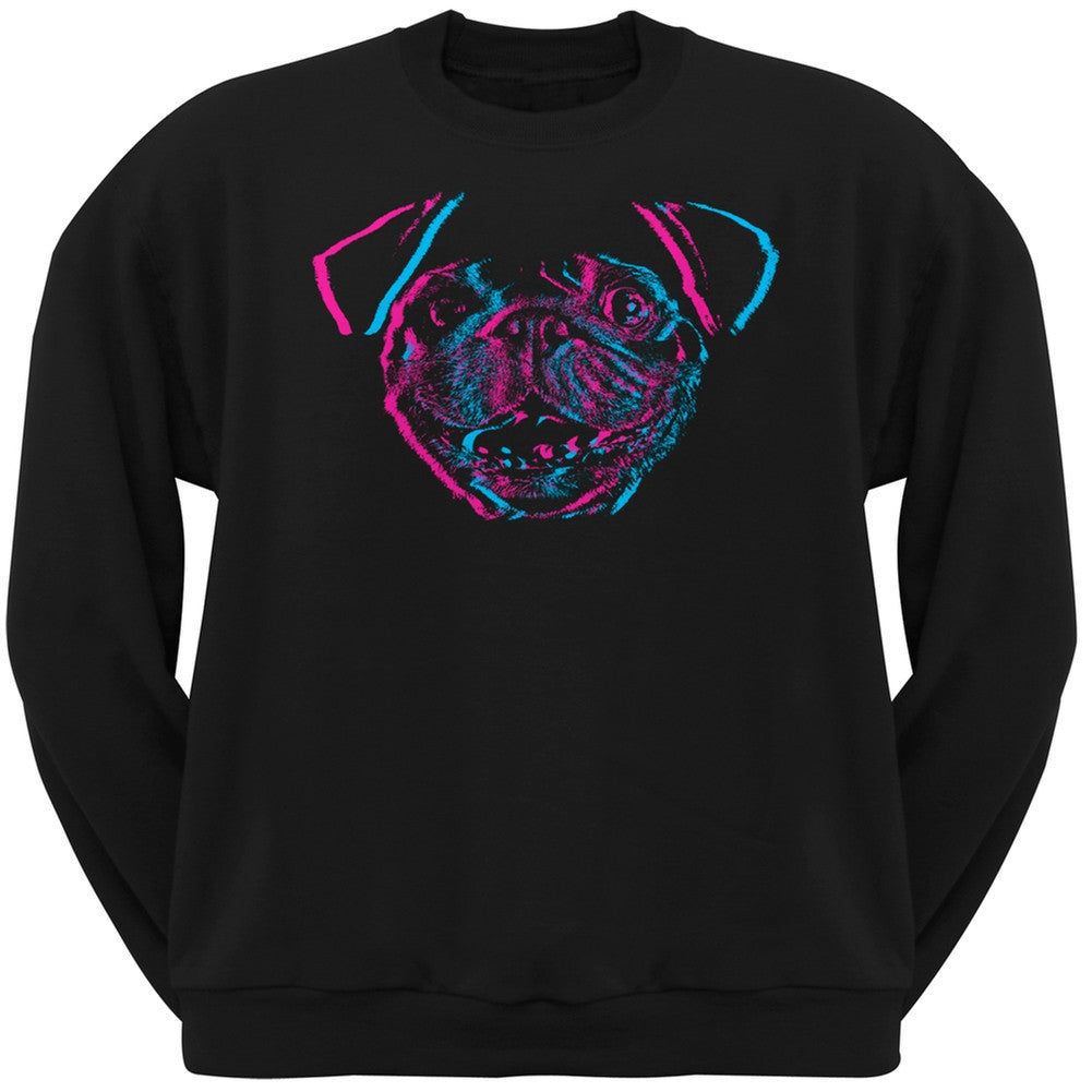 3D Pug Face Black Adult Pullover Hoodie – Old Glory