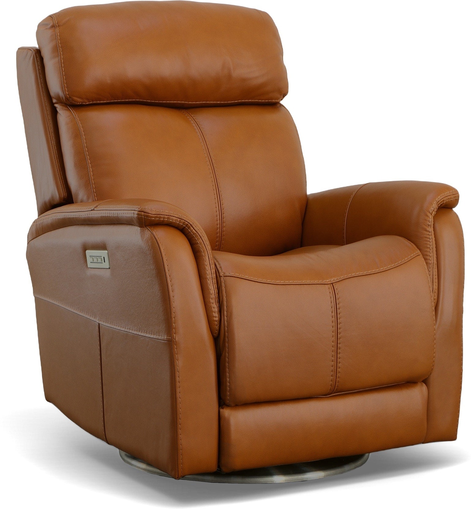 View Swivel Power Recliner with Power Headrest & Lumbar