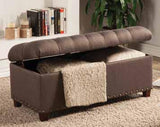 Coaster Ottoman Tufted Storage Bench