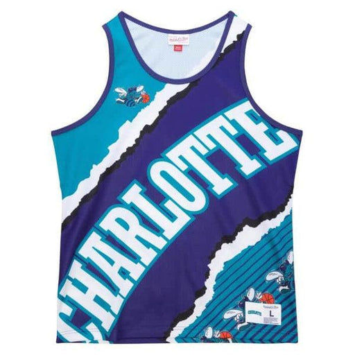 Mitchell & Ness Men NBA Charlotte Hornets Reversible Mesh Tank Larry  Johnson Blue TMTK3208CHOLJOB – HotelomegaShops