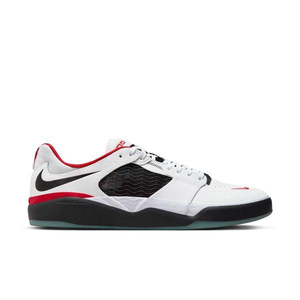 Nike SB Ishod Wair Premium Leather White - Black University Red — Black Sheep Skate Shop