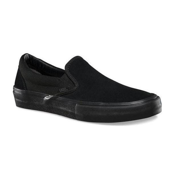 all black vans slip ons womens