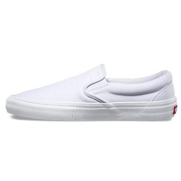 black and white vans slip on pro