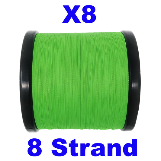 Reaction Tackle X8 Braided Fishing Line - 8 Strands Super Slick - Pro Grade  Power Performance for Saltwater or Freshwater - Colored Diamond Braid for  Extra Visibility X8 Hi Vis Yellow 30 LB (150 yards)