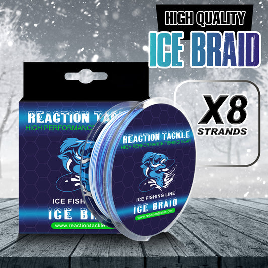 X8 Reaction Tackle Braided Fishing Line- Blue Camo 8 Strand 