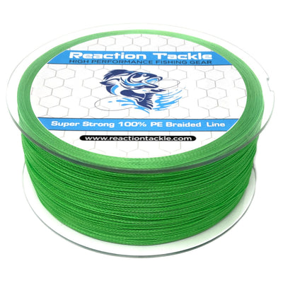 Reaction Tackle Braided Fishing Line- Hi-Vis Green