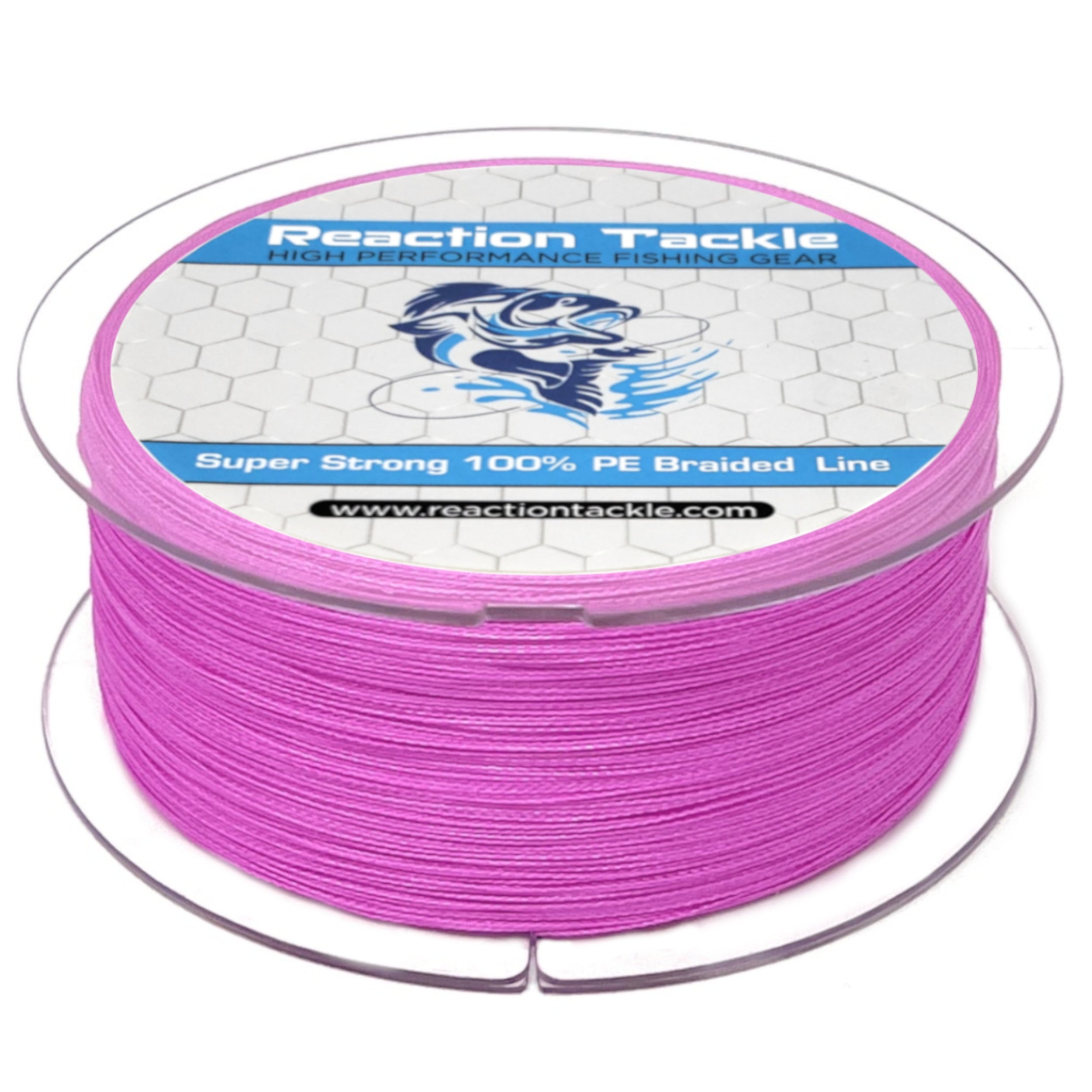 Reaction Tackle Braided Fishing Line- Pink, Reaction Tackle