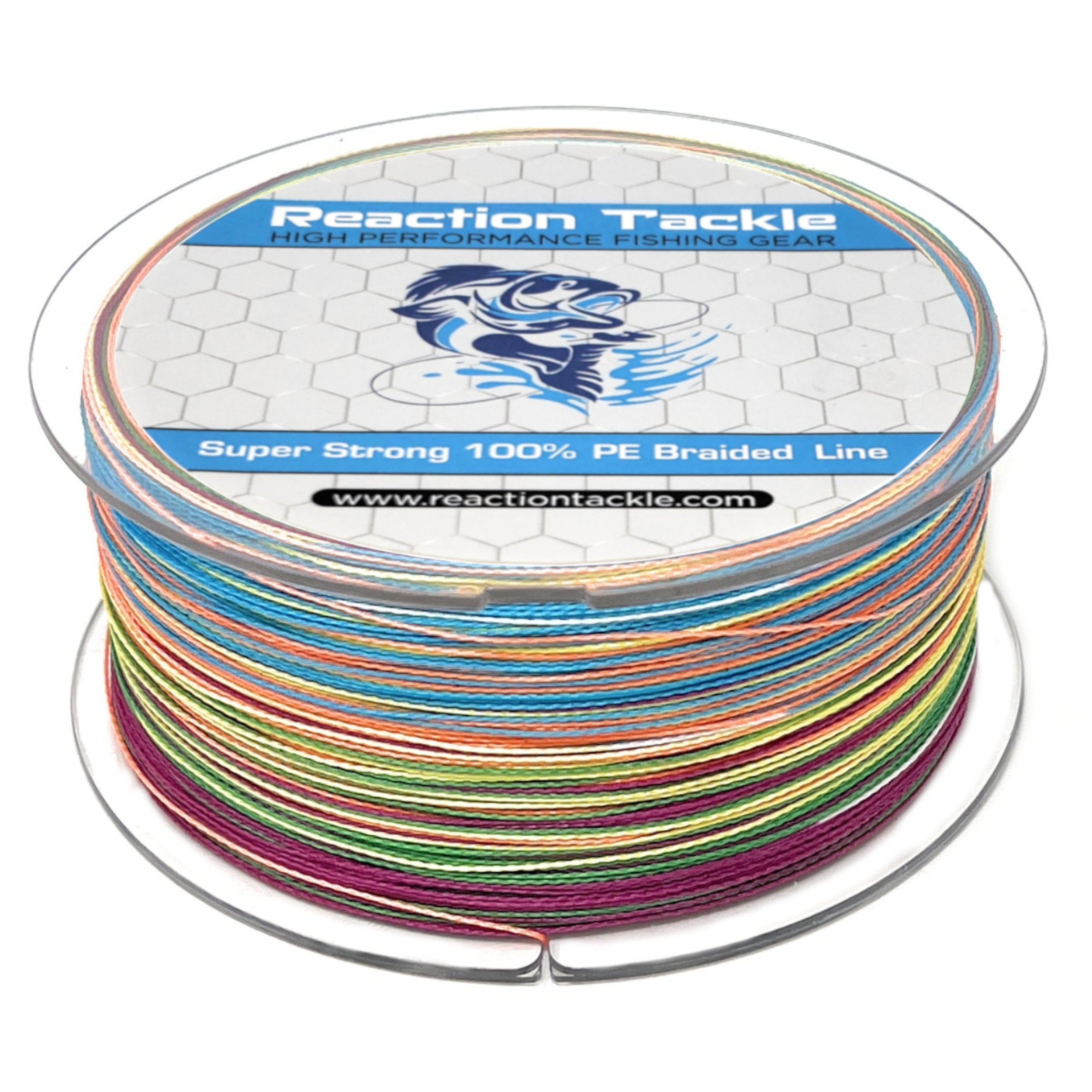 Reaction Tackle Braided Fishing Line- Multi-Color, Reaction Tackle