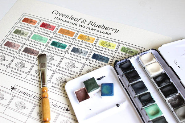 Greenleaf & Blueberry Artisanal Handmade Watercolors How To Paint Your Own Watercolor Color Chart