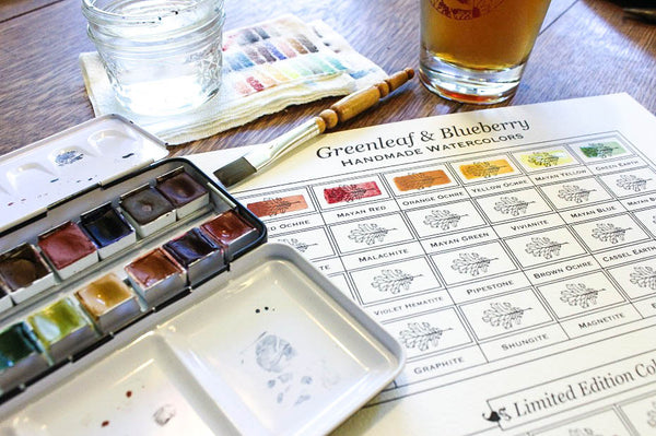 Greenleaf & Blueberry Artisanal Handmade Watercolors How To Paint Your Own Watercolor Color Chart