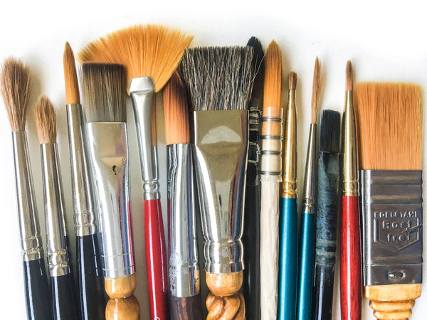 The Thin Paint Brush With Natural Bristles Stock Photo - Download