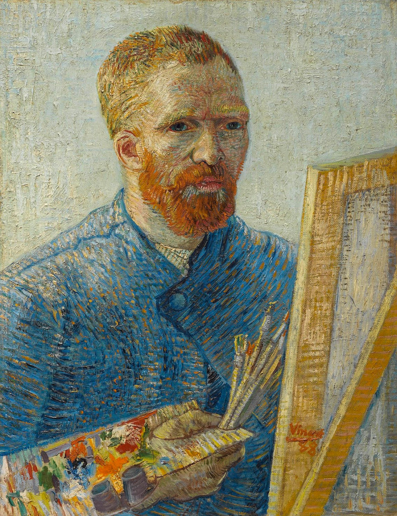 Vincent Van Gogh Self Portrait As A Painter Van Gogh Museum Greenleaf & Blueberry Painting Project Paint a Portrait of your watercolor palette
