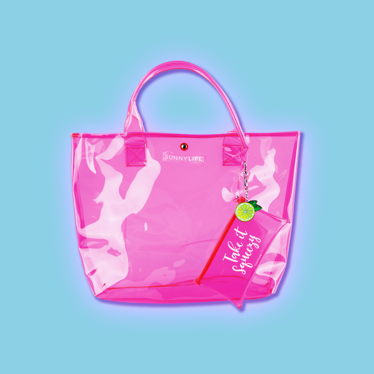 neon pink bag