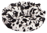 Lily Pod Dog Bed - Black Puma and Spotted Pony