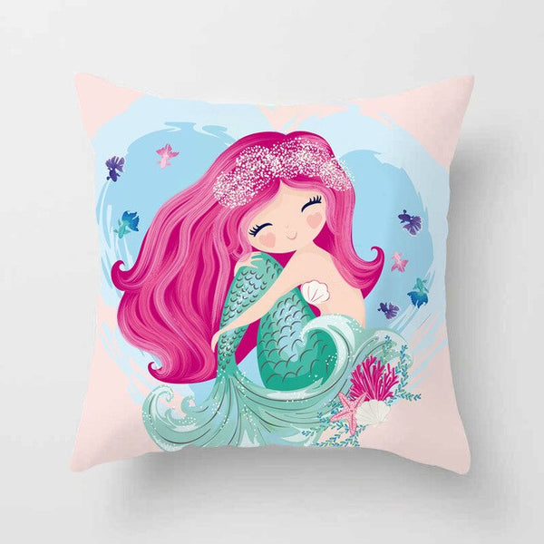 pink mermaid pillow