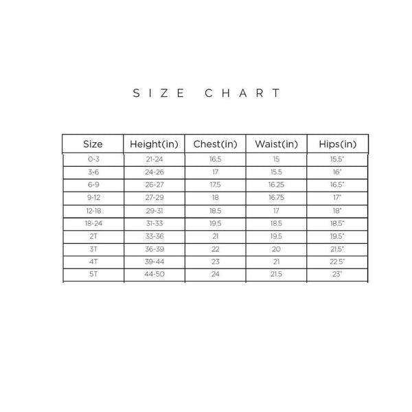 Size Guides - Two Little Beans & Co.