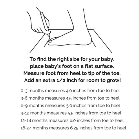 Baby Booties Size Guide