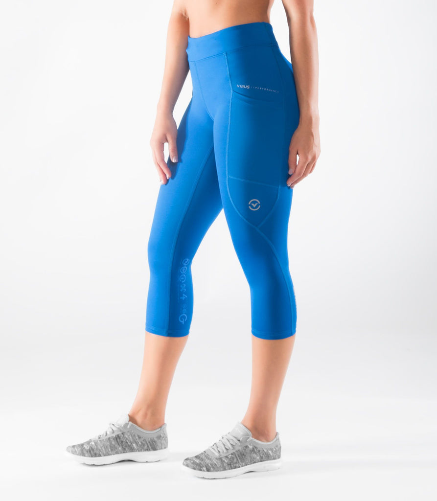 royal blue crop pants