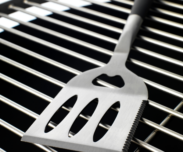 metal spatula with rubber handle