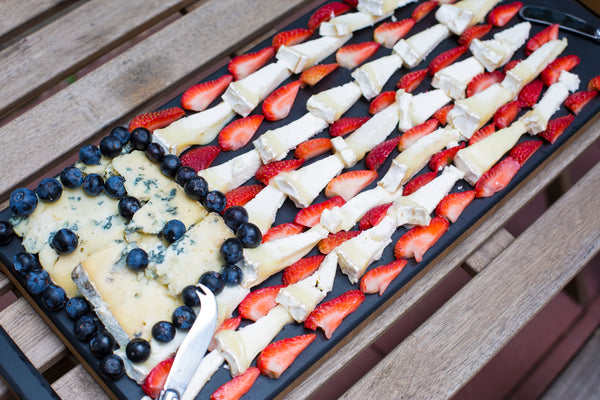 build an american flag with cheese