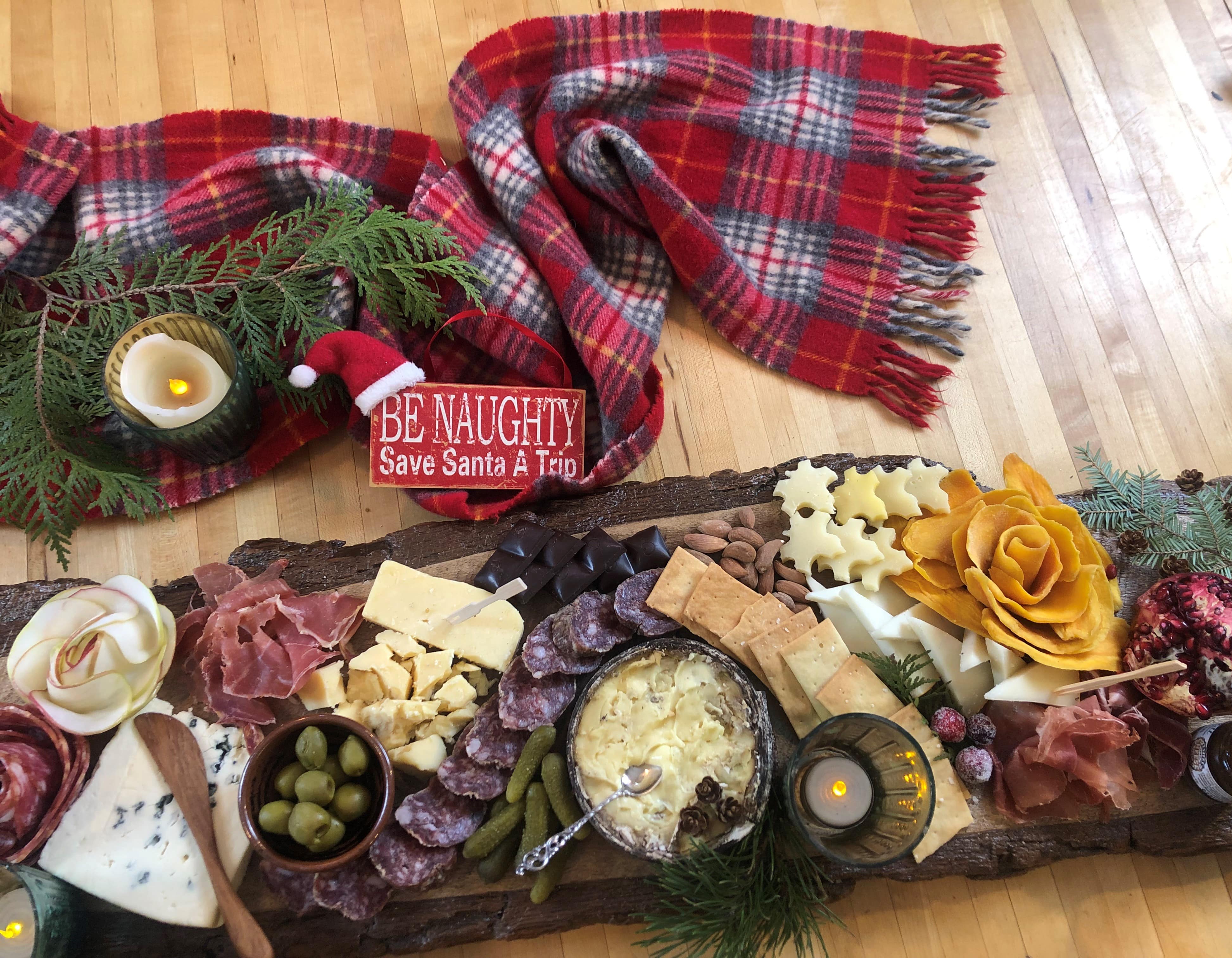 christmas artisan cheese board