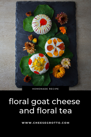 Goat Cheese with Edible Flowers and Honey - Goodtaste with Tanji