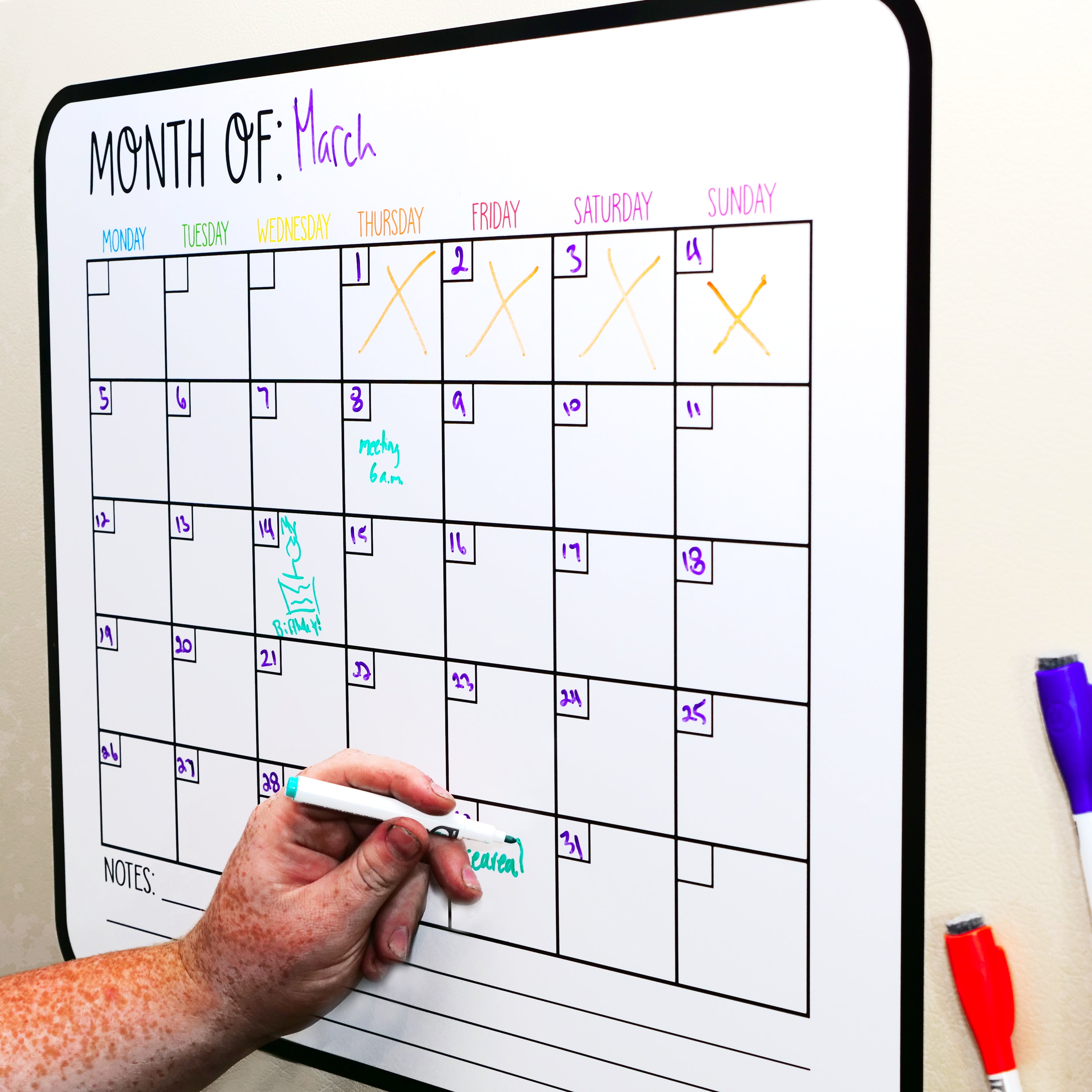 Dry Erase Calendar Wall Decal – AZVinylWorks