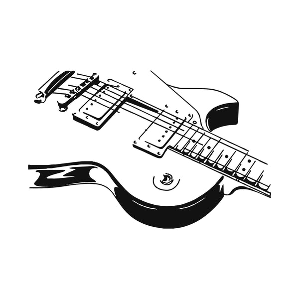 Giant Electric Guitar Black Wall Decal – AZVinylWorks