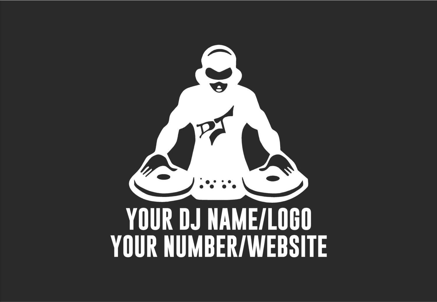 Customizeable DJ/Producer Vinyl Decal with 