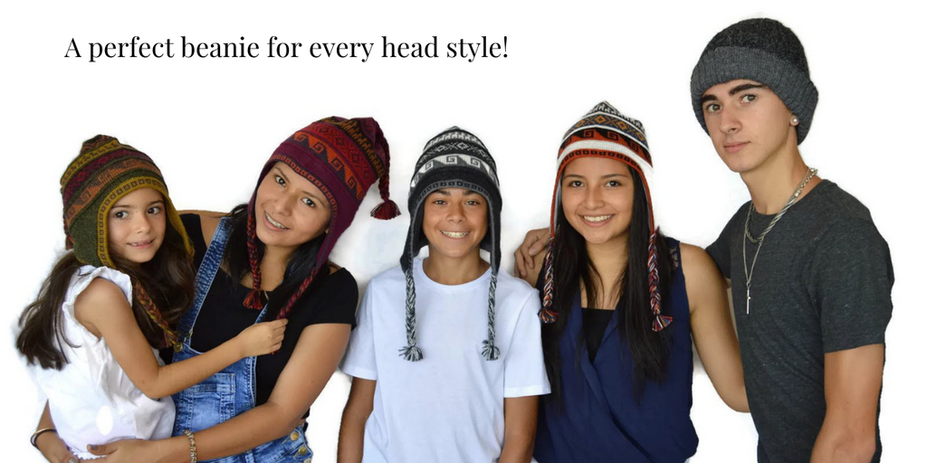 Handmade Alpaca beanies, chullos, gator beanies, ponytail beanies and scarf beanies by Peruvian Accent.