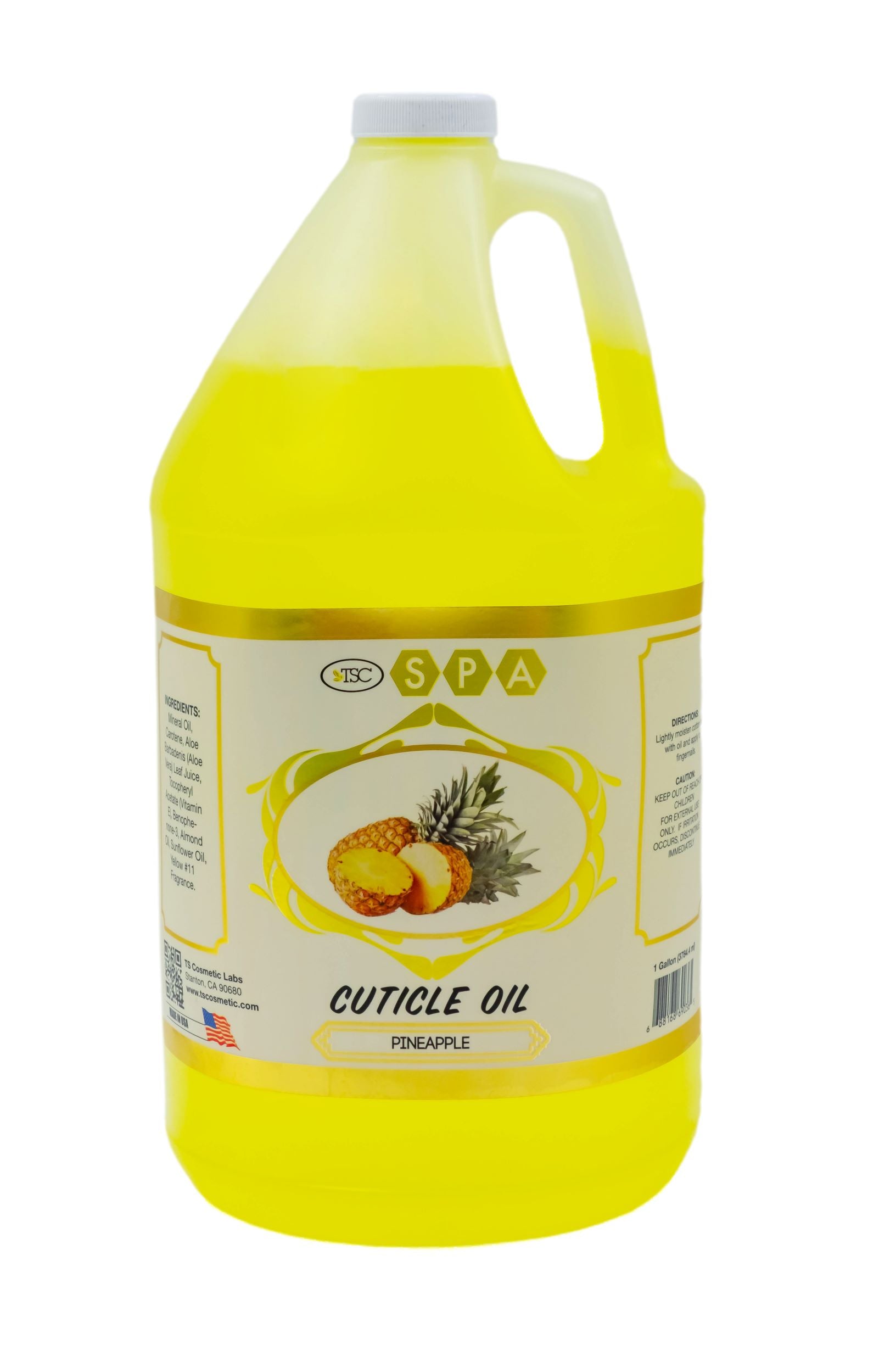 Cuticle Oil with Vitamin E & Aloe Vera - Spa Oil | Pineapple |  1Gallon