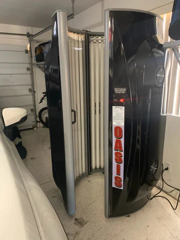 ESB Oasis 36 Stand-Up Tanning Booth (120v) delivered and assembled in West Virginia, January 2021