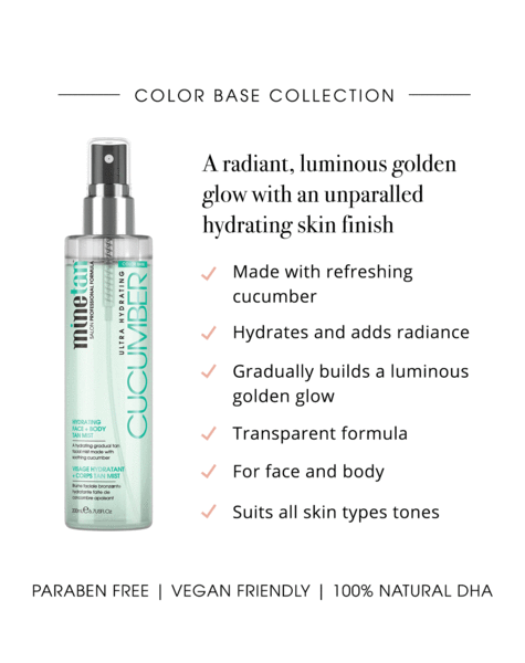 MineTan Cucumber Hydrating Face & Body Tan Mist